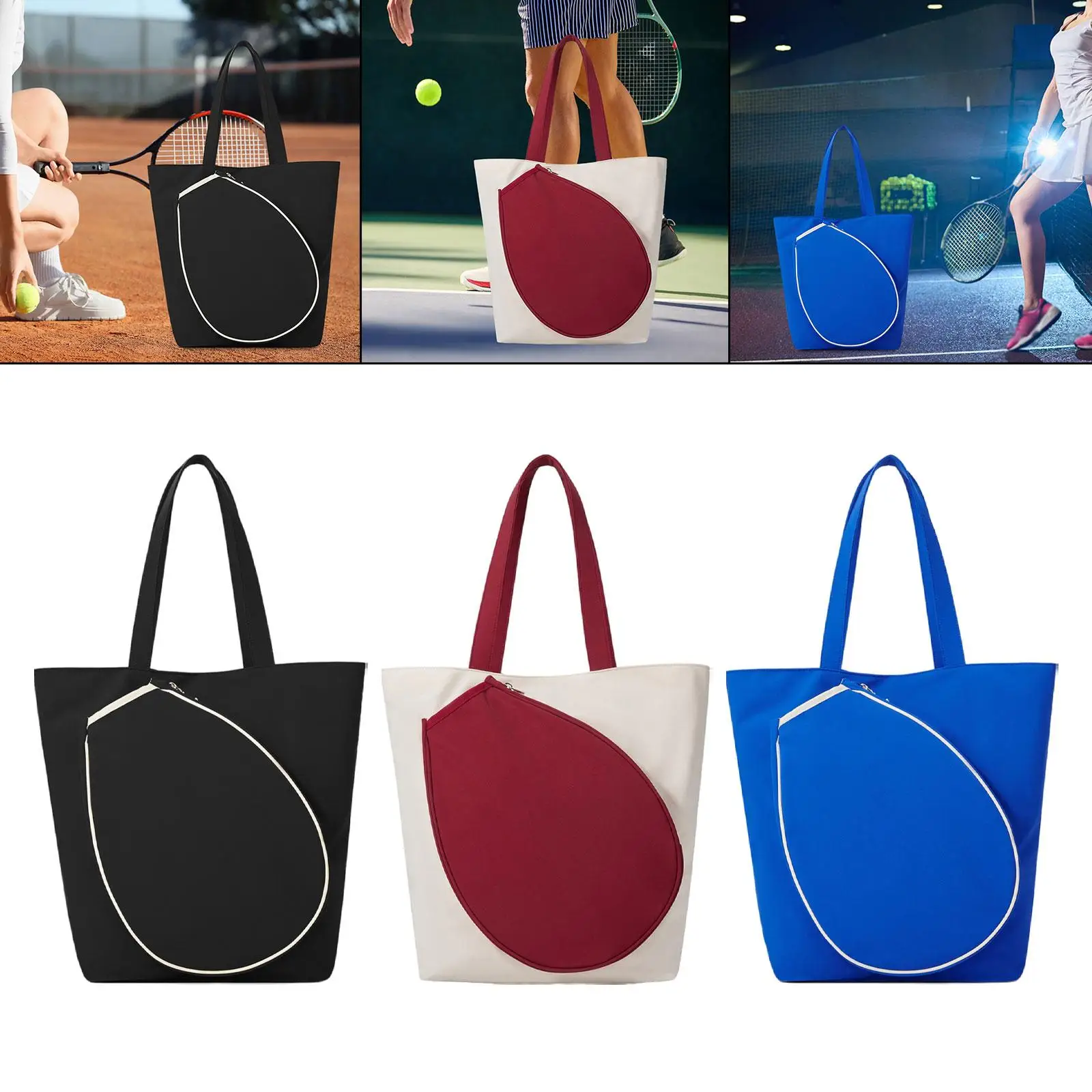 

Stylish Nylon Tennis Bag Large Capacity Sports Equipment Carrying Bag for Gym and Shopping