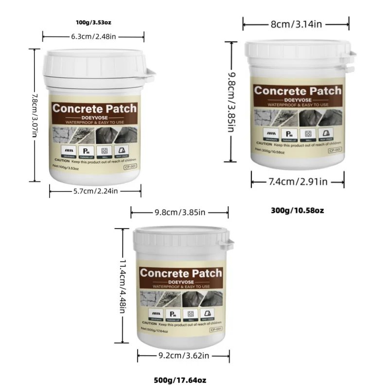 Gray Concrete Tank Repair Paste Waterproof Crack Sealant 100g/300g/500g