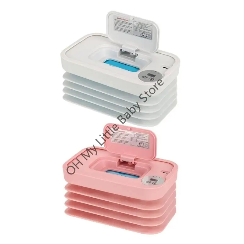 M76C Draagbaar verwarmingssysteem voor babydoekjes Verstelbare temperatuurregeling Plastic reisklaar ontwerp Natte doekjes
