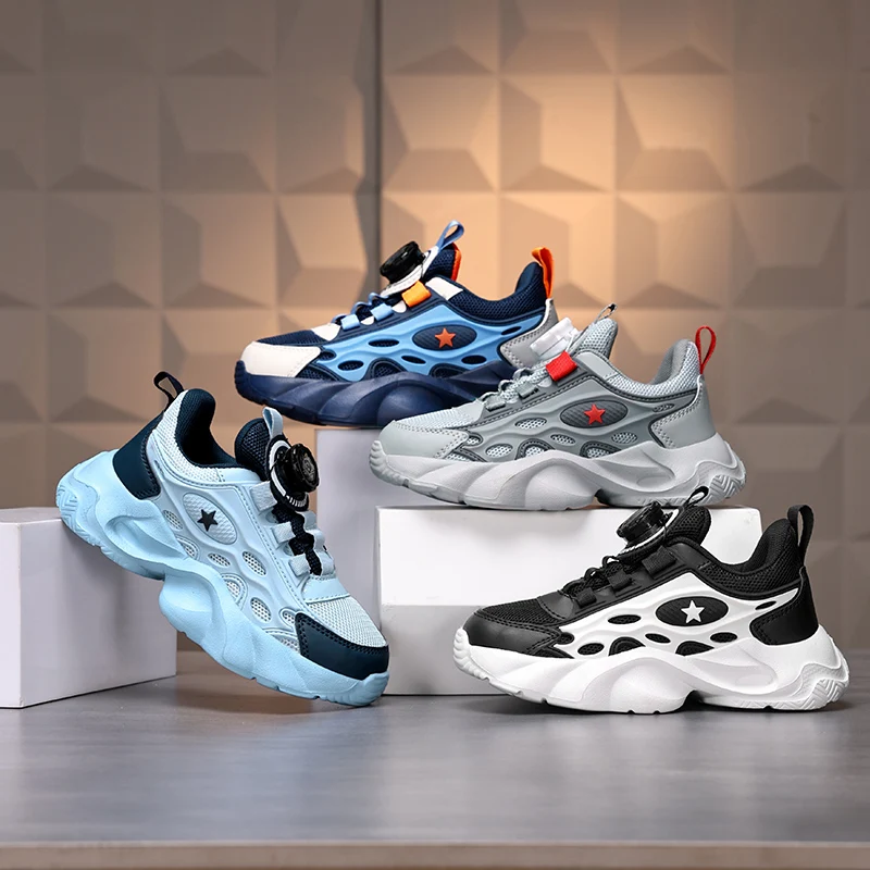 

All Season Kids Outdoor Footwear Elastic Upper Stable Sole Casual Training Daily Sports Walking Sneakers