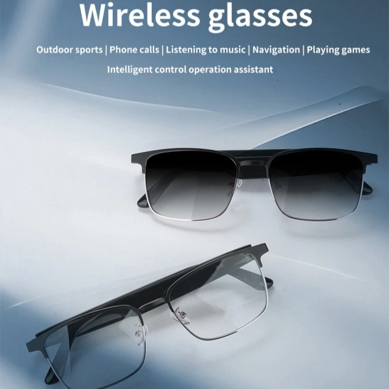 Ulepszone okulary GS06 z kamerą, nagrywaniem wideo, rozpoznawaniem zdjęć AI, połączeniami Bluetooth, tłumaczeniem i asystentem głosowym.
