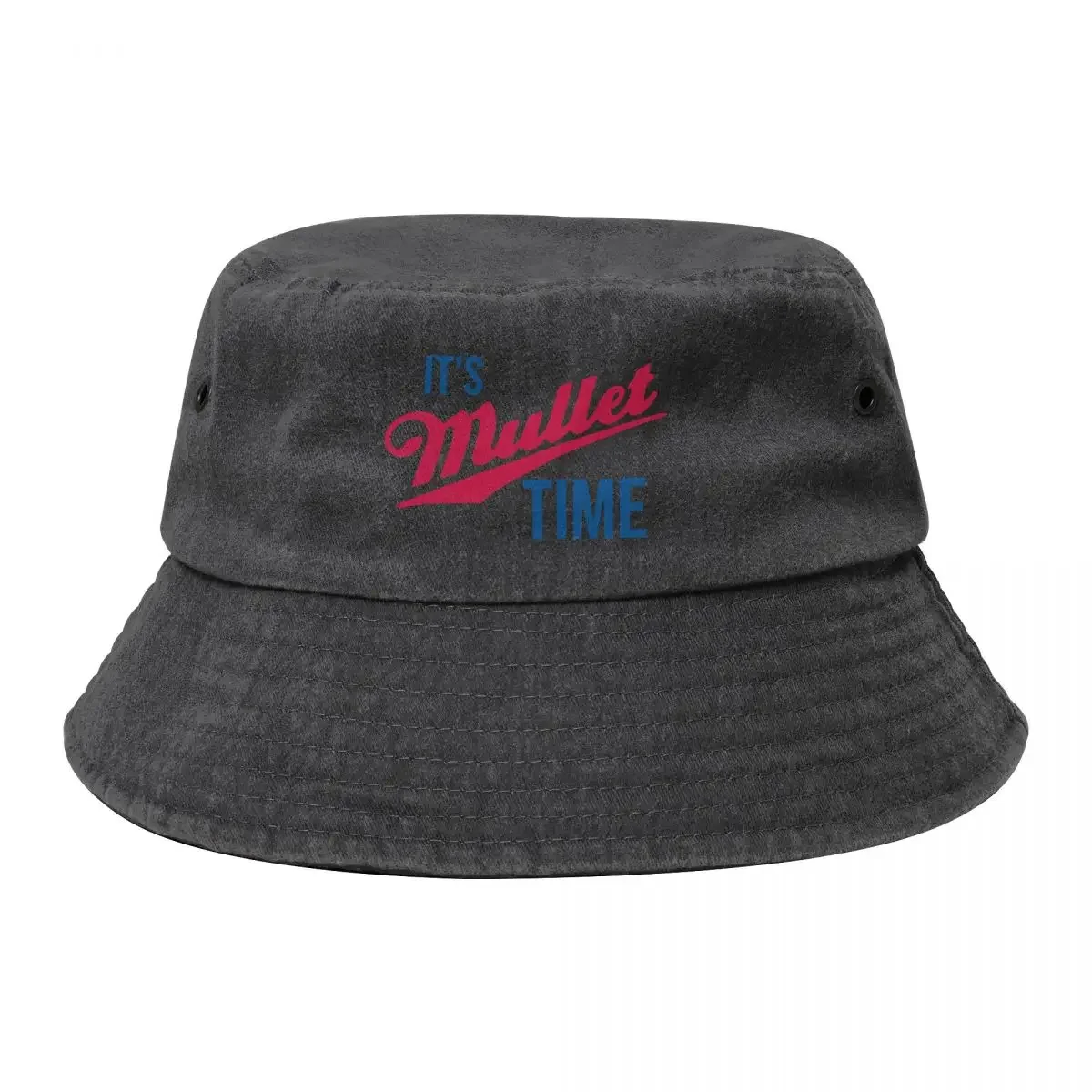 It's Mullet Time, Funny Mullet Bucket Hat Thermal Visor New In Hat Luxury Brand Women's Men's