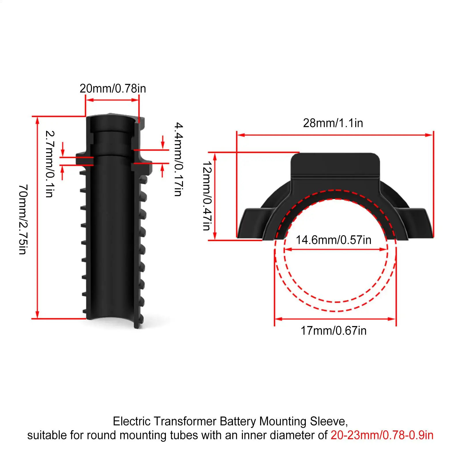 Bicycle Electric Derailleur Battery Holder 1 Pair Tight Fit Quick Release Seatpost Battery Holder For Bicycle For Cyclists view 6