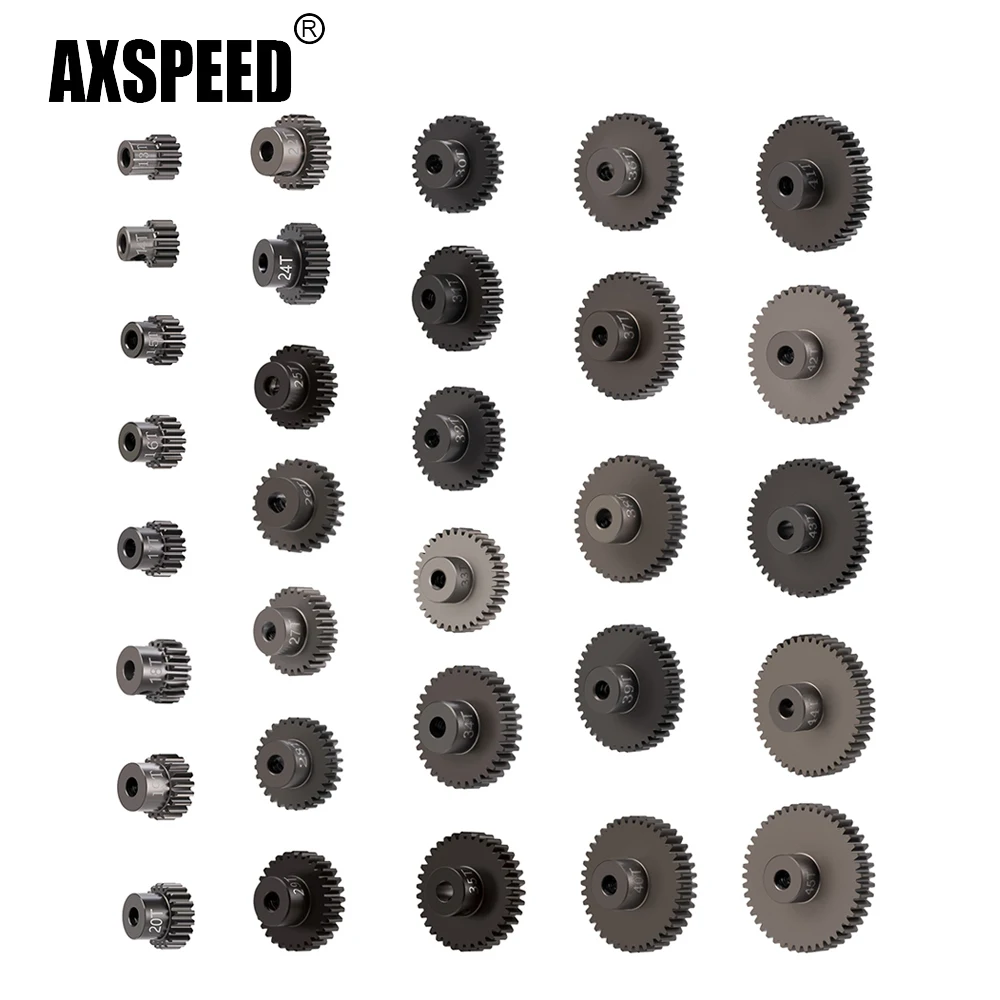 AXSPEED Metal 48P 3.17mm 13T-45T Pinion Motor Gear for RC Car Model Upgrade Parts