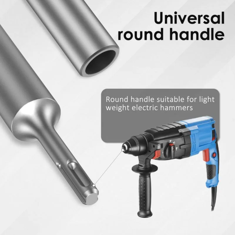FYBL SDS Plus Ground Rod Driver Set 5 Pcs 8/10/12/16/20mm for Rotary Hammer Drill, Earth Stake Grounding Rod Tool