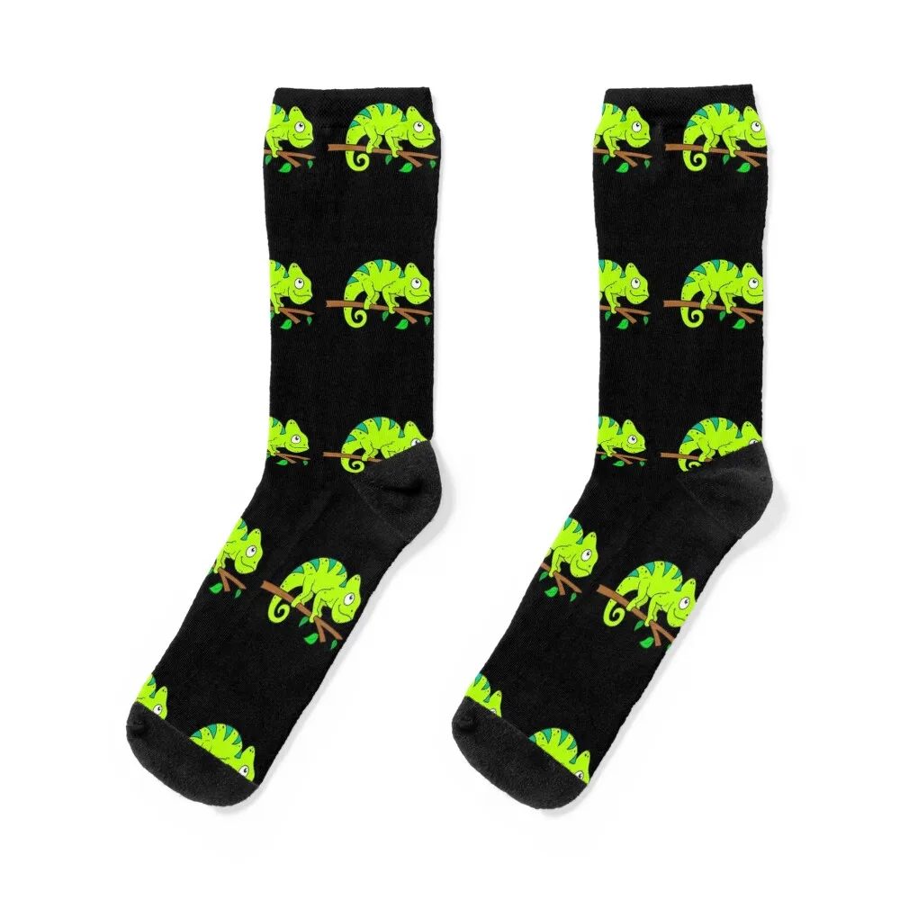 Cute Chameleon for Boys Girls Men Women Socks