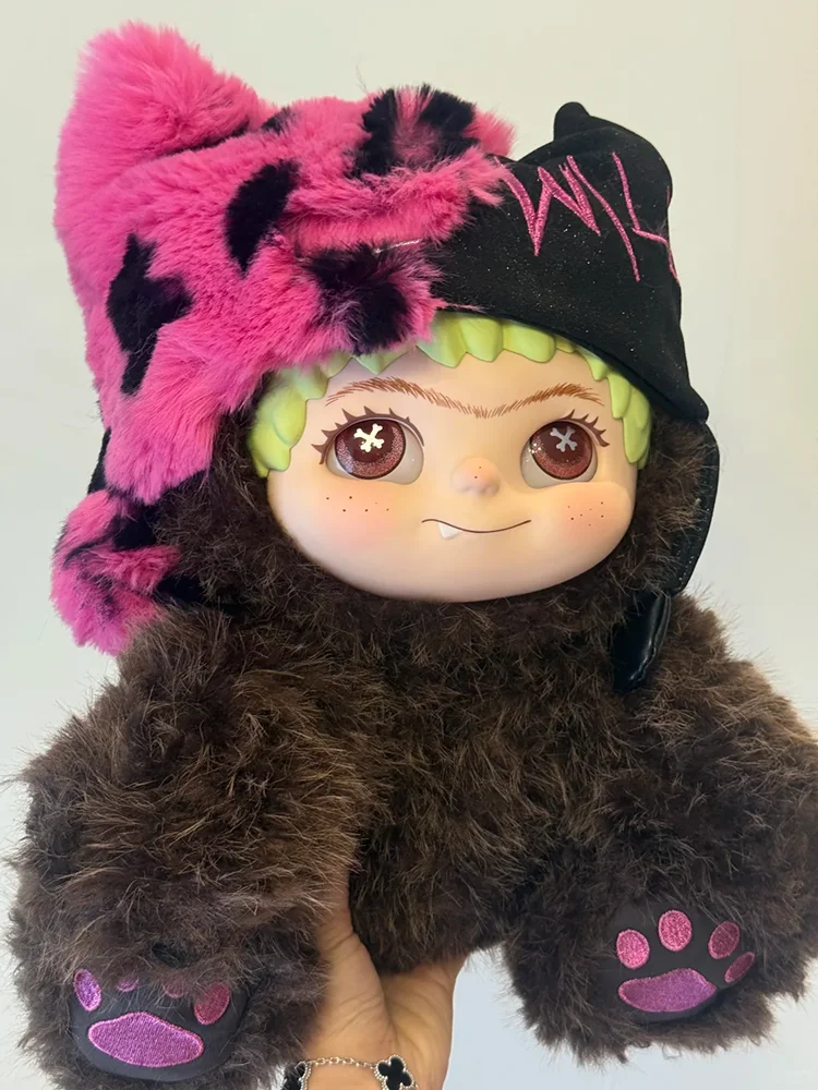 

In Stock 33cm Wakuku Blind Box Panther Monarch Series Vinyl Big Doll Model Cute Pink Leopard Bag Ornament Pendant Model Gift