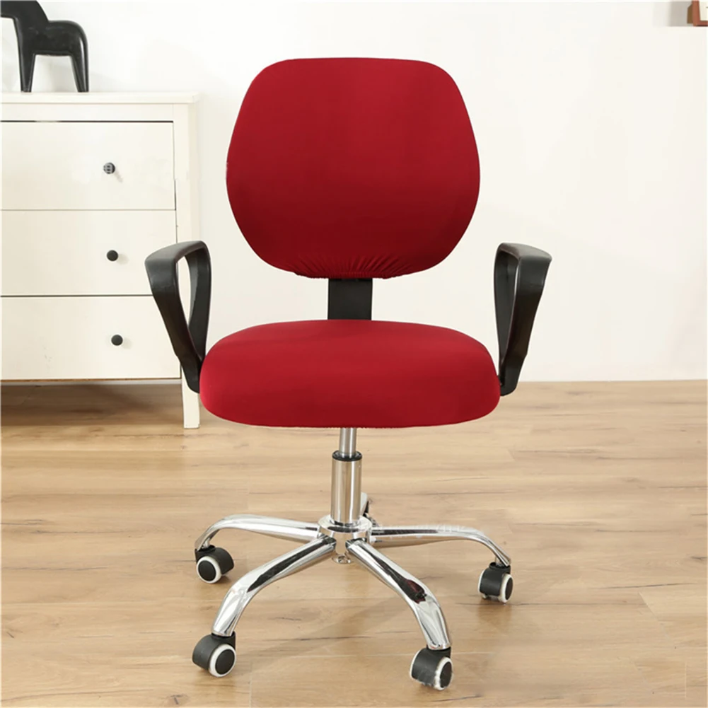 Office Chair Cover Stretchable Elastic Covers Backrest Coverings Cushion Protectors Desk Computer Chair Slipcover Dropship