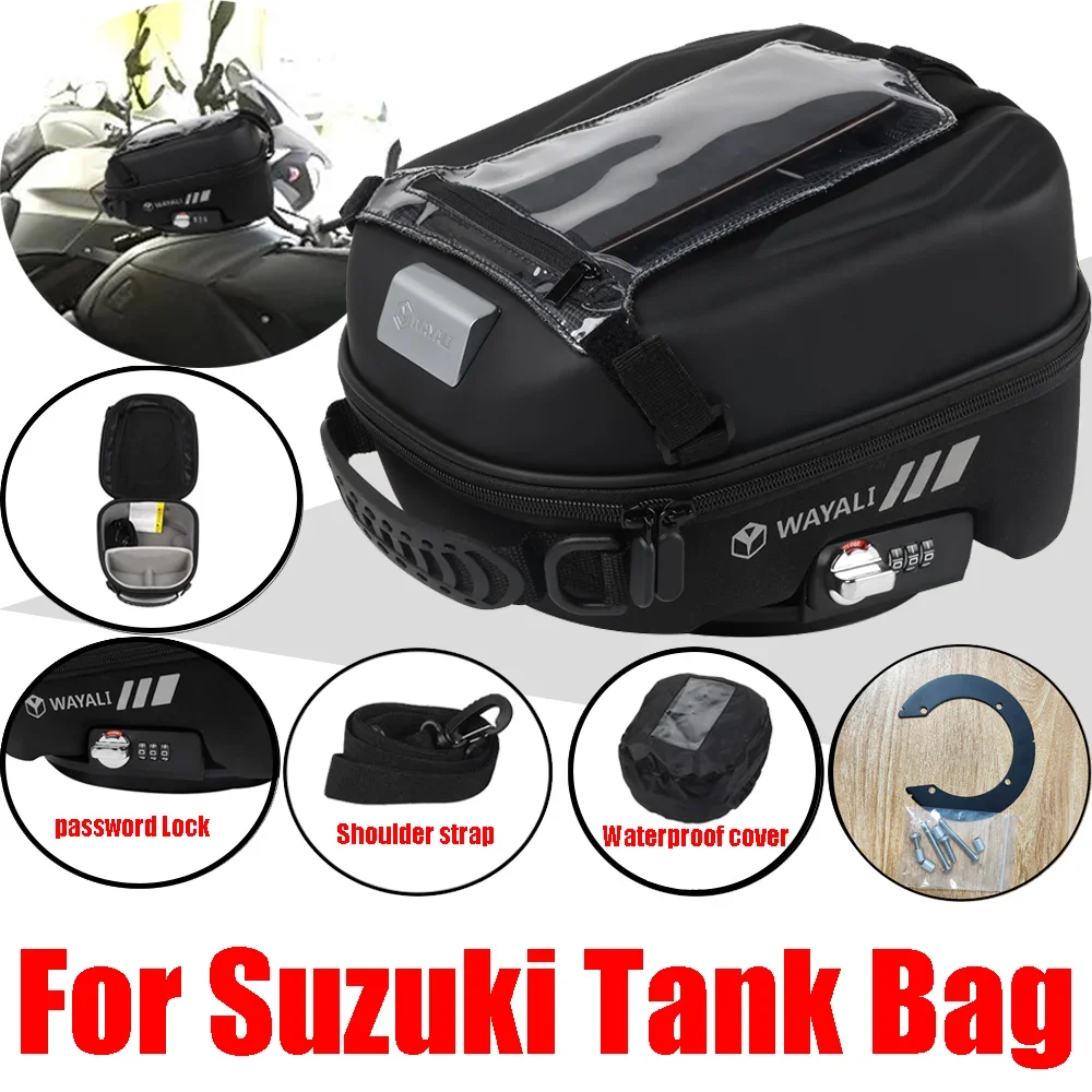 

Tank Bag For SUZUKI GSXR 600 750 1000 V-strom 650 HAYABUSA SV650 Bandit 600 1200 TL1000 KATANA Accessories Navigation Luggage