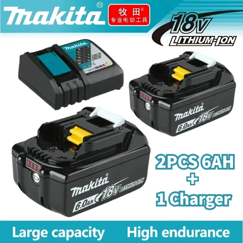 리튬 이온 충전식 배터리 팩 충전기, Makita 18 V 전동 공구 교체 액세서리, BL1860 BL1850