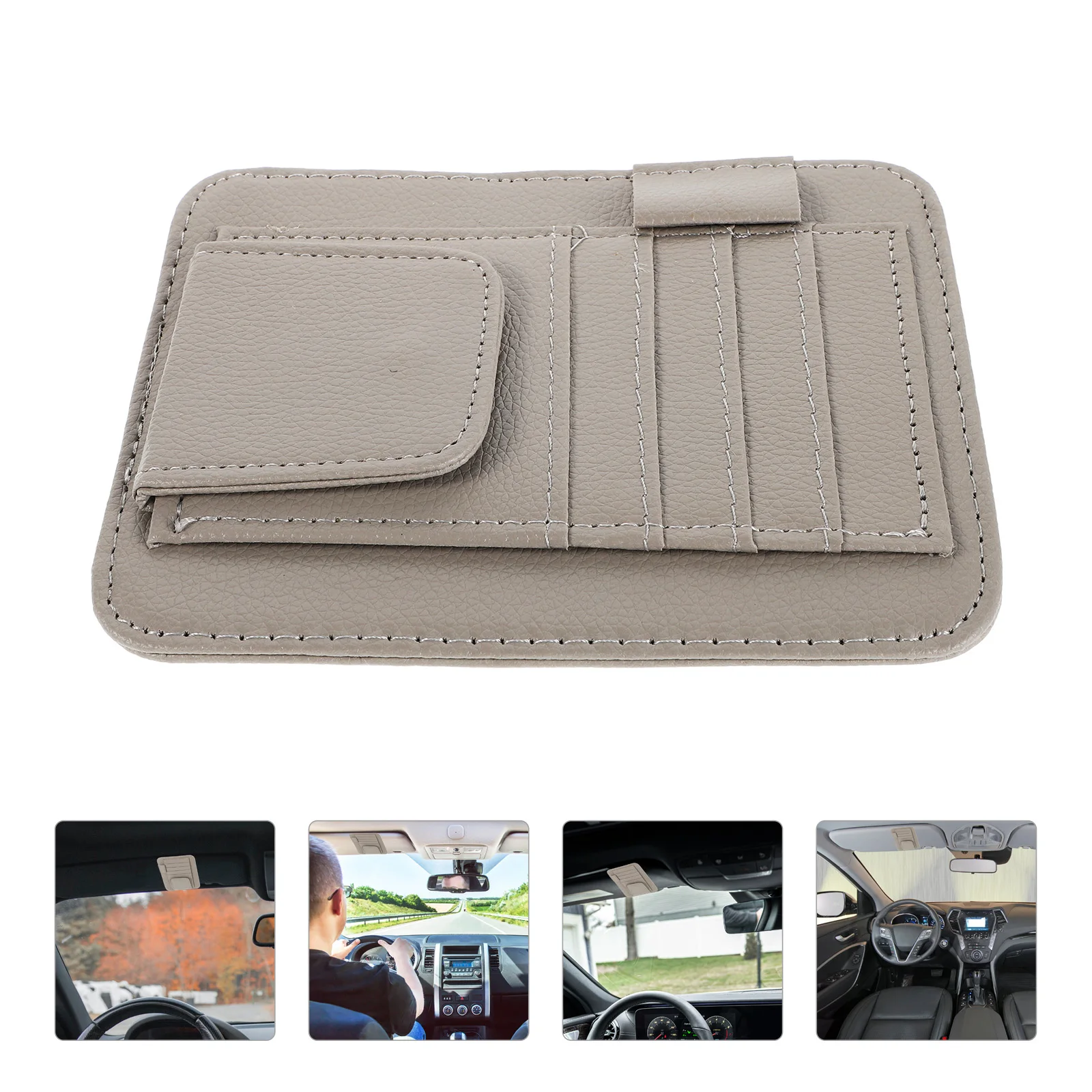 

Multifunctional Organizer For Sunglasses Documents Pen Pockets Auto Sun Visor Storage Vehicle Interior Tidy Durable