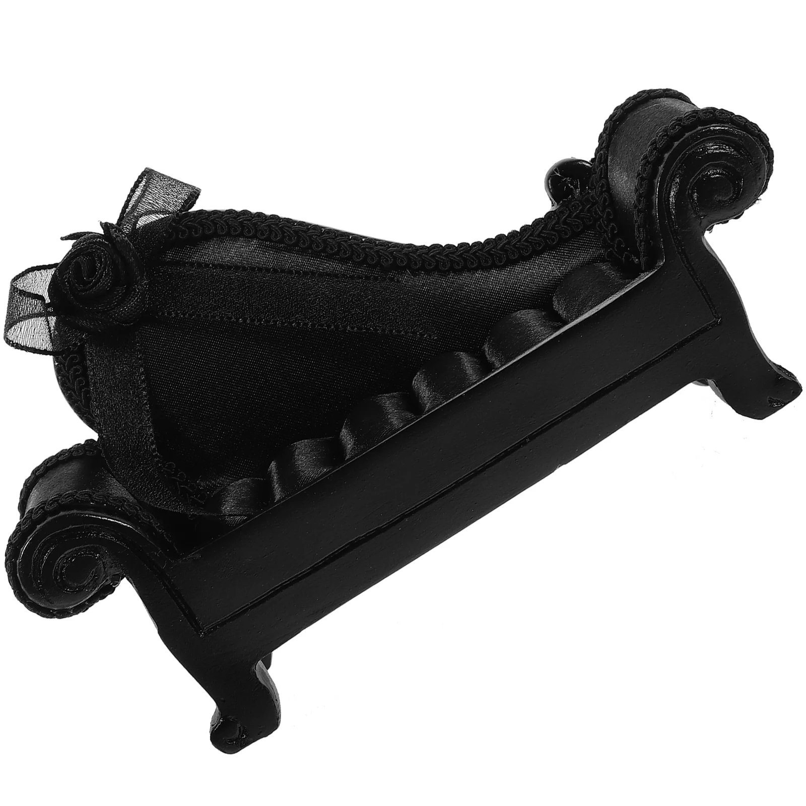 

Jewelry Display Stand Black Fabric Organizer Earrings Display Rack Countertop Adornment Necklace Display Holder