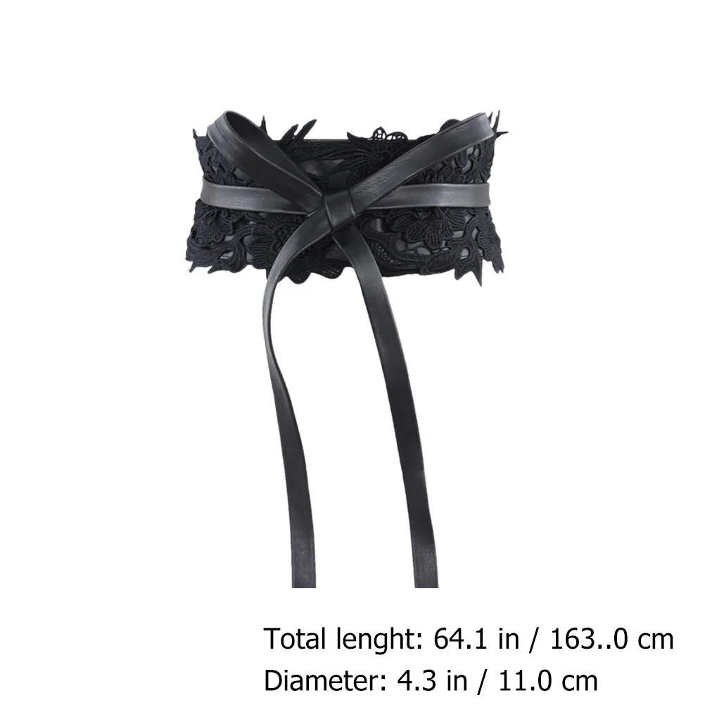 Cintura in vita in pizzo alla moda Cintura larga da donna con lacci Cintura elegante da donna per accessori per abiti da banchetto per feste