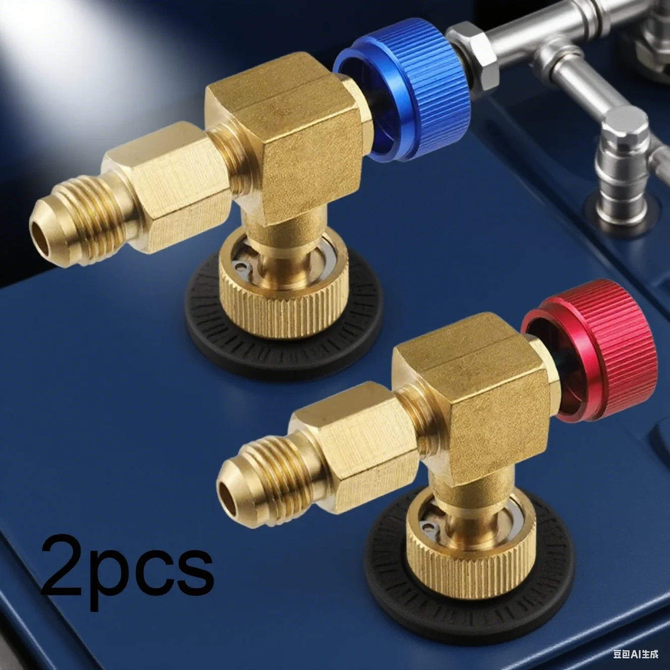 High Strength Brass Control Valve Set For R22 R404 R407 Air Conditioning Safety Valve Safety Liquid Adapter