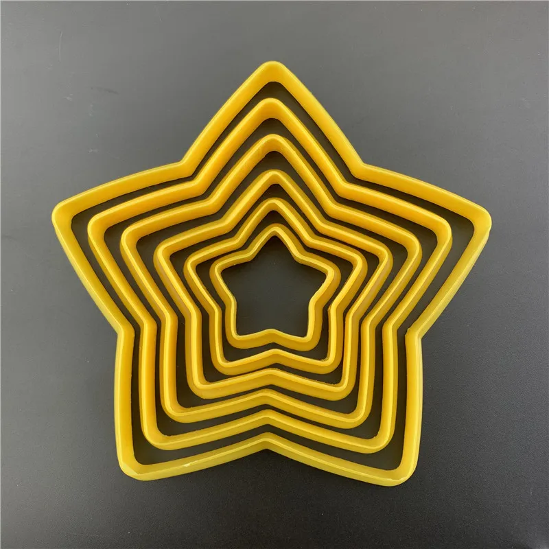 6Pcs/Set 3D DIY Pentagram Christmas Tree Cookies Cake Cutter Mold Set Baking Tool for Christmas Day Cookie Cutter Set view 6