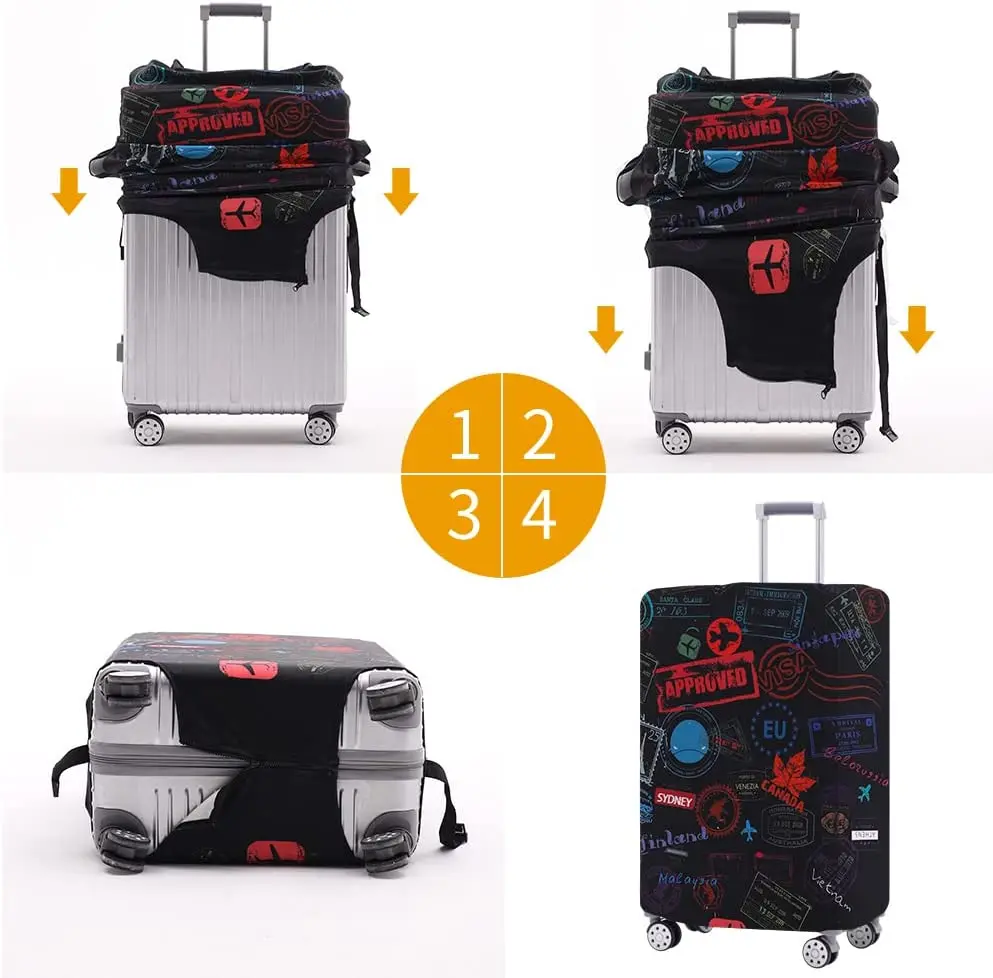 Thicken Suitcase Cover Elastic Washable  Luggage Protective Sleeve Apply to 18-32inch Travel Trolley Accessories Supplies