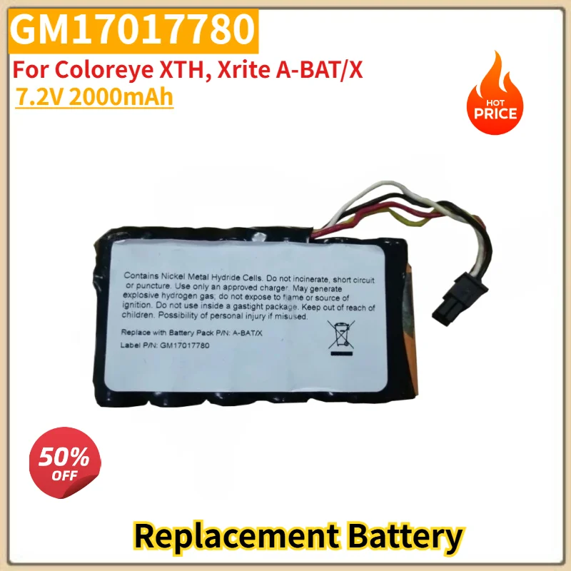 

High Quality For Coloreye XTH for Xrite A-BAT/X Brand New GM17017780 Replacement Battery 7.2V 2000mAh