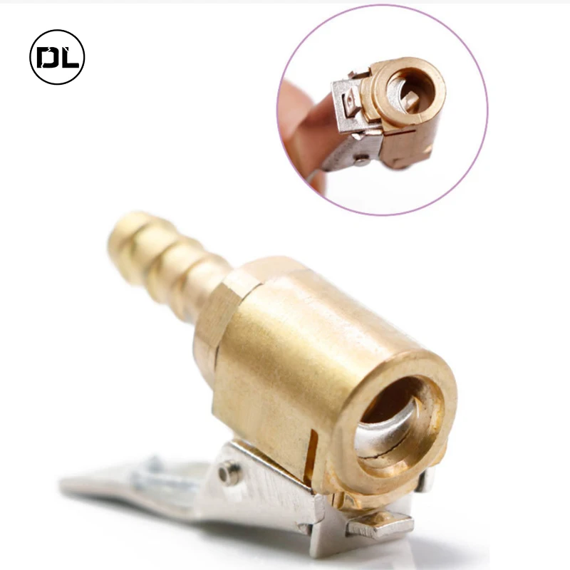Motorcycle Car Air Pump Chuck Clip Tyre Wheel Tire Brass Air Chuck Inflator Pump Valve Clip Clamp Connector Adapter Accessories