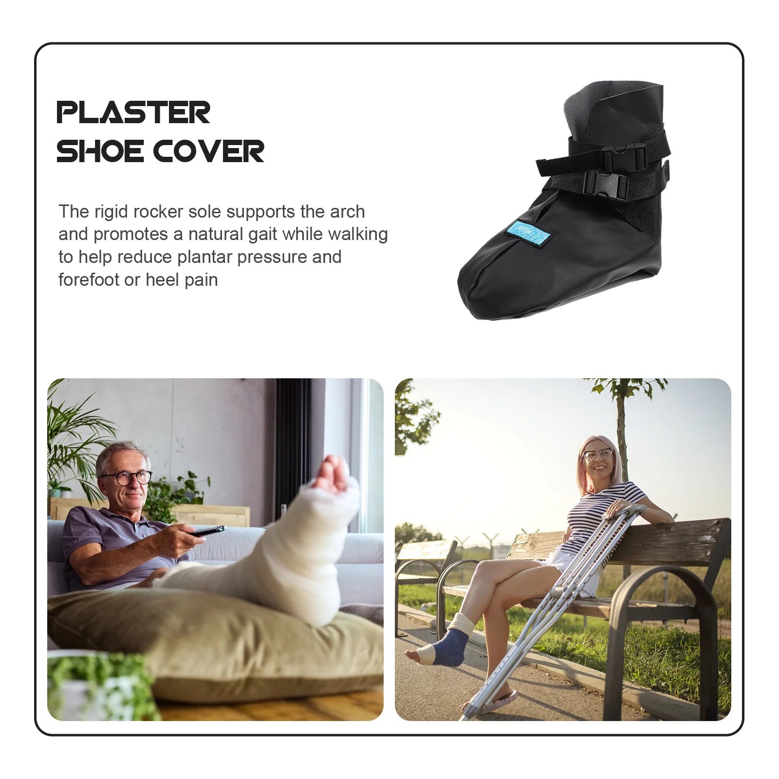 

Гипсовый чехол, водонепроницаемая защита для ног для восстановления хирургии, дизайн с закрытым носком, нескользящая подошва, регулируемый ремень для мужчин