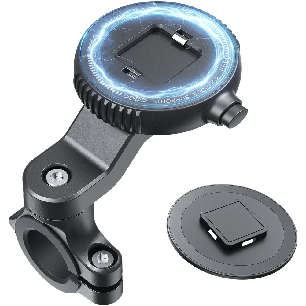 Handlebar Holder Magnetic Phone Mount Handlebar Mounting Sturdy Construction Easy Installation For Smartphones