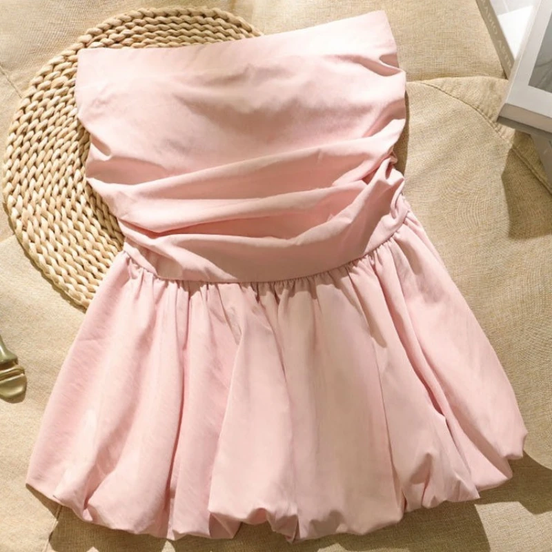 Koreanische Neue Mode Sexy Liebsten Weste Frauen Kleidung Schlanke Taille Gefaltete Tank Top 2025, Ropa Mujer Backless Solide Sommer Y2k Tanks