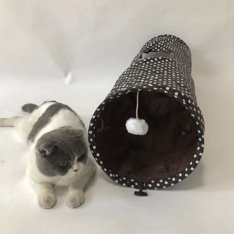 Cat Tunnel Pet Tube Collapsible Play Toy Indoor Outdoor Kitty Puppy Toys for Puzzle Exercising Hiding Training