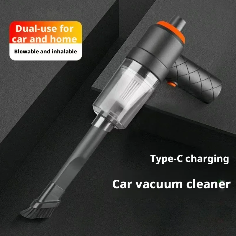 Cordless Handheld Home & Car Vacuum Cleaner 2-in-1 Blowing and Suction USB Rechargeable Small and Portable with Washable Filter