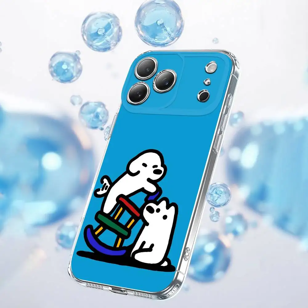 เคสโทรศัพท์ลายการ์ตูนสุนัข M-Matsui สำหรับ iPhone 17,16,15,14,13,12,11,Plus,Pro,Max,Plus,E,Air,Mini แบบใส