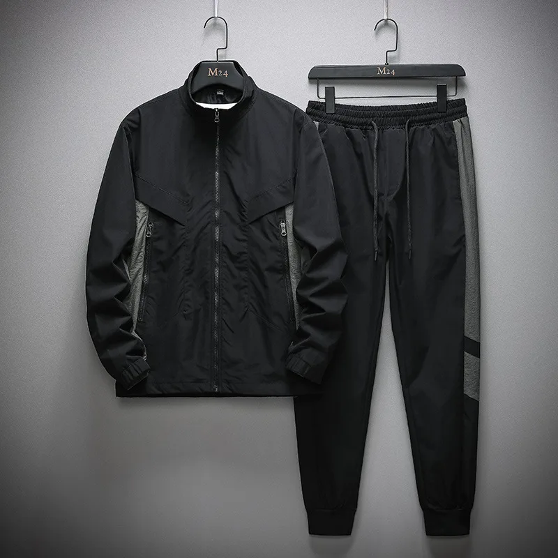 

Windproof 2025 Running Sets Men Heavy Duty Construction Windbreaker Technology for All Weather Breathable Jogging Clothing