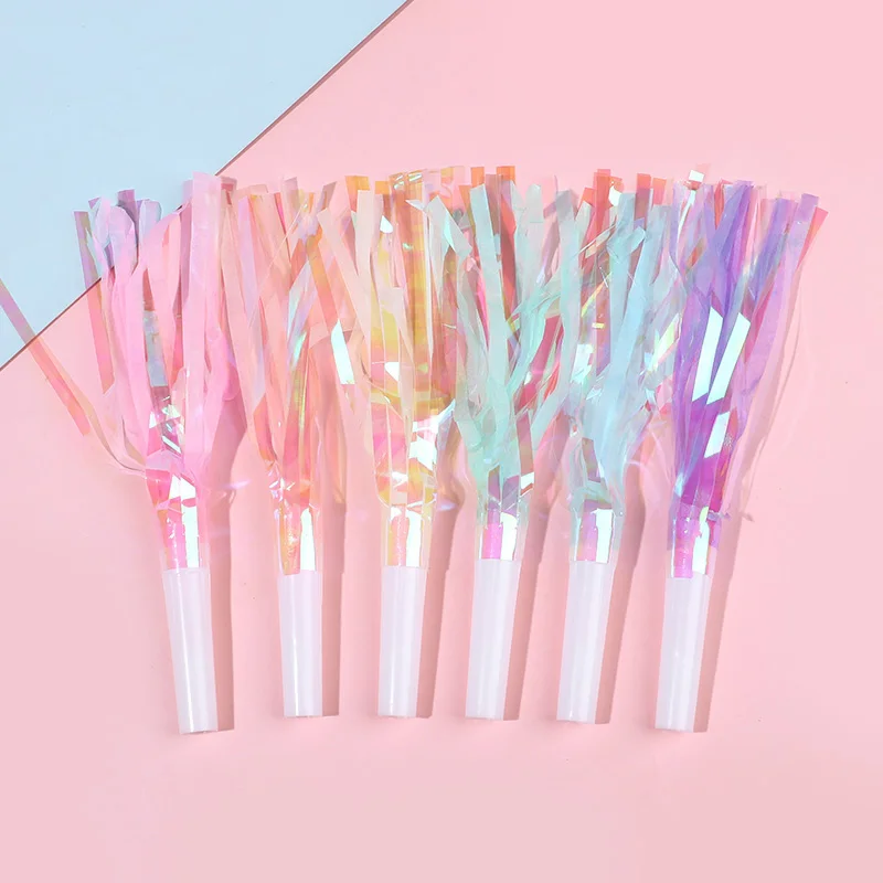6pcs Colorful Whistles Noise Maker for Kids Birthday Party Favors Christmas New Year Cheer Props Wedding Guests Gift Blow Outs