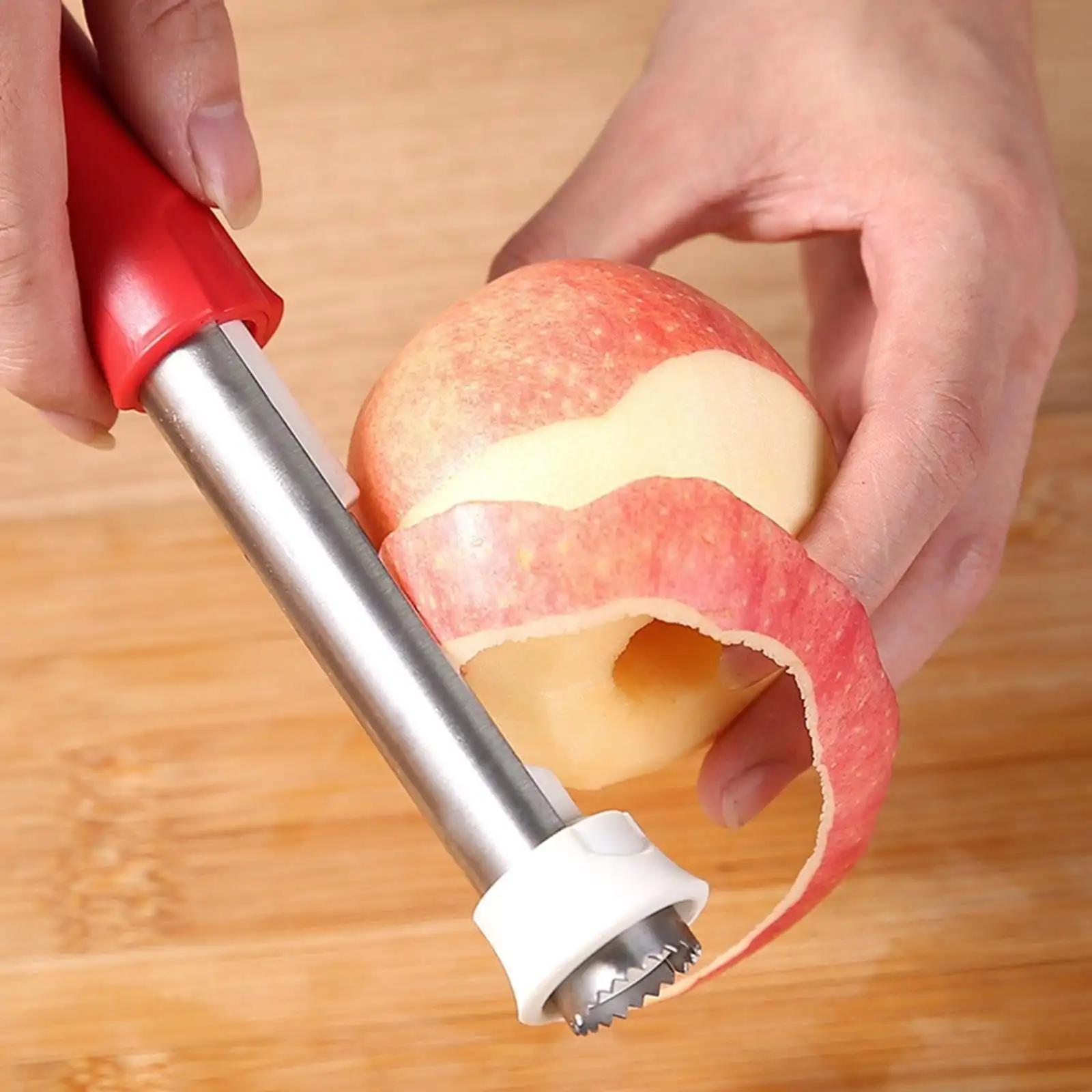 

2 in 1 Stainless Steel Fruit Corer Remover Apple Corer Remover Apple Pears Core Remover Tool Fruit Peeler Kitchen Vegetable Tool