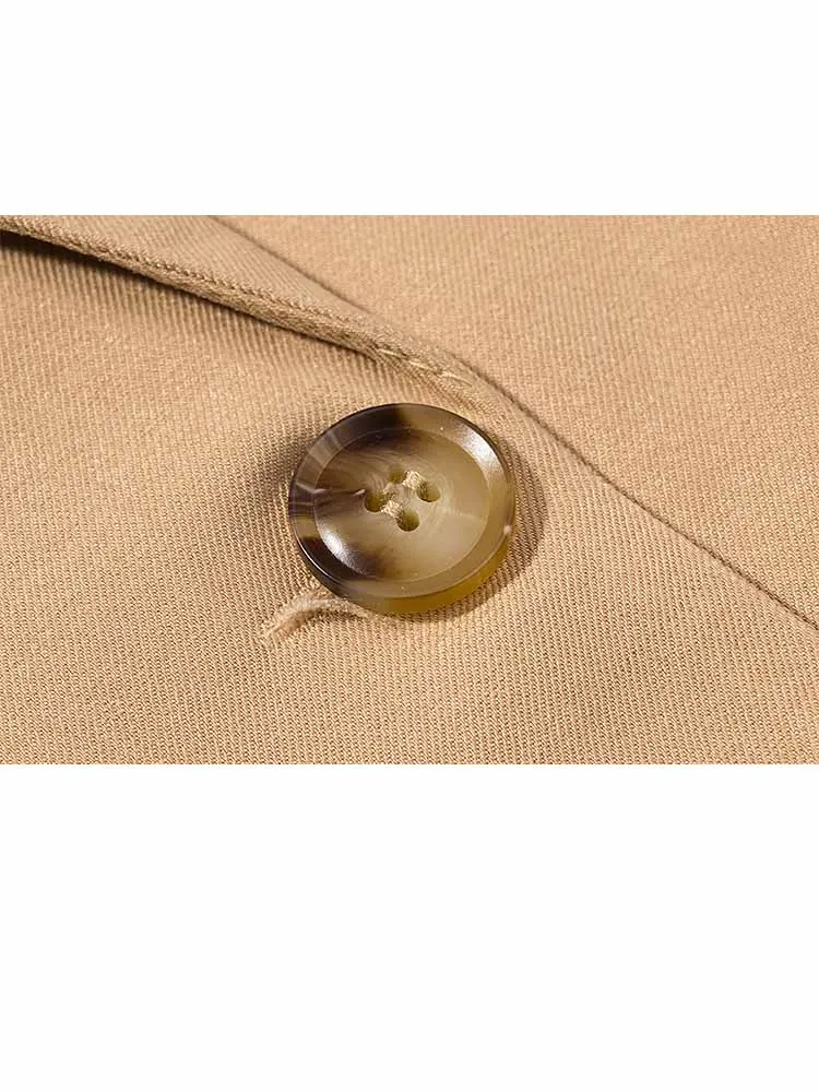 HH レディース 春先ファッション 快適な長袖 ラペル シングルブレスト ルーズ ロングコート 女性用 カジュアル 通勤コート