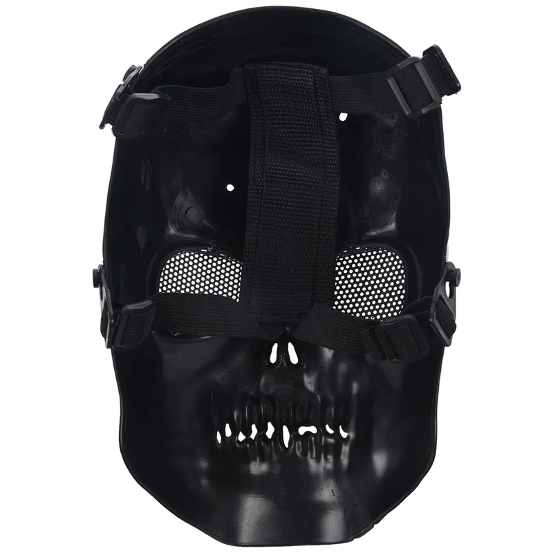 Masque de protection complet pour airsoft, 3X, crâne, noir