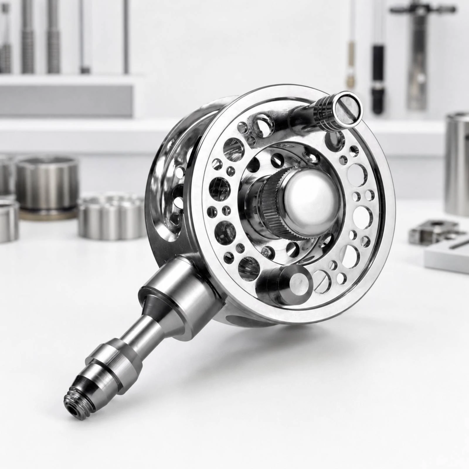 Centerpin Fishing Reel Balanced Centerpin Reel Tackle Smooth Solid for Anglers, DIY Rod Conversion, Line Control