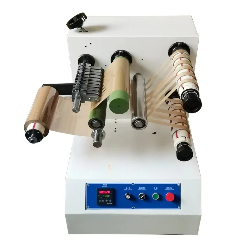 JC-200A سهل التشغيل، ماكينة لف الأشرطة الأوتوماتيكية، ماكينة قطع صغيرة، ماكينة حز وإعادة لف أشرطة التغليف #5