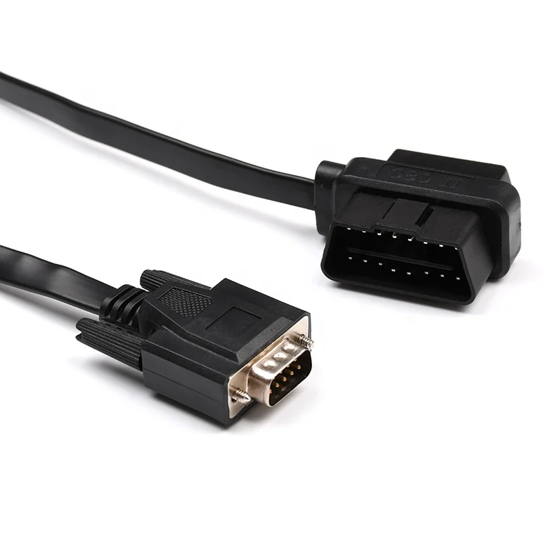 Customized Design Male DB 9Pin to Male and Female OBD2 T Type OBD2 Pass Through Cable