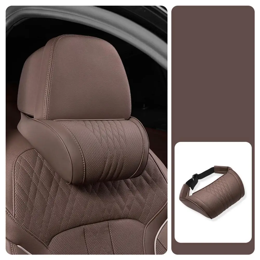 1/2 Stück Auto-Nackenkissen Kopfstützenkissen Ergonomische Unterstützung Atmungsaktives Polster für Schmerzlinderung beim Fahren Innenraumzubehör – Detail 12