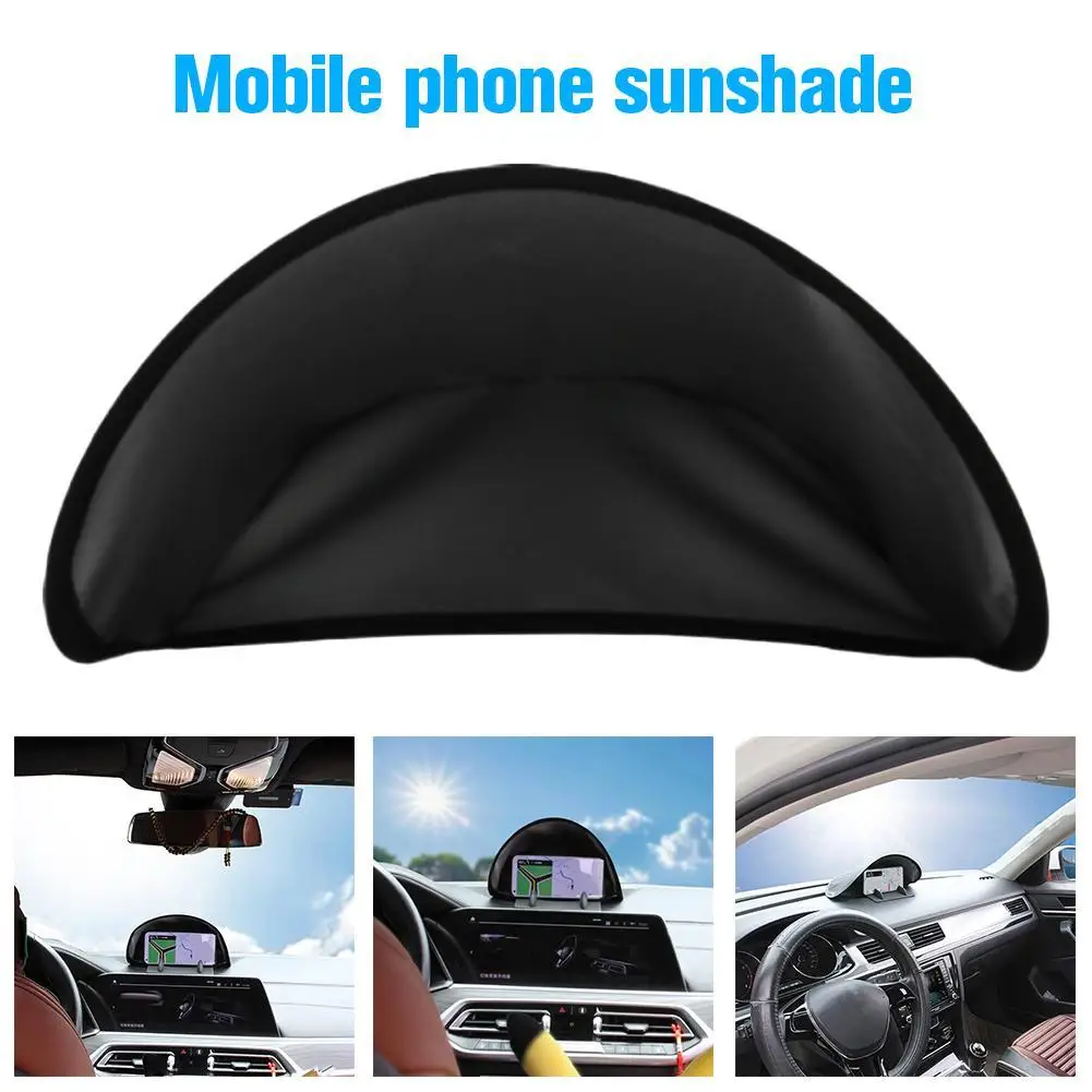 

Car Mobile Phone Sunshade Cover Foldable Dashboard Sunshade For Travel Navigation Mobile Phone Sun Protection Cover Accessories