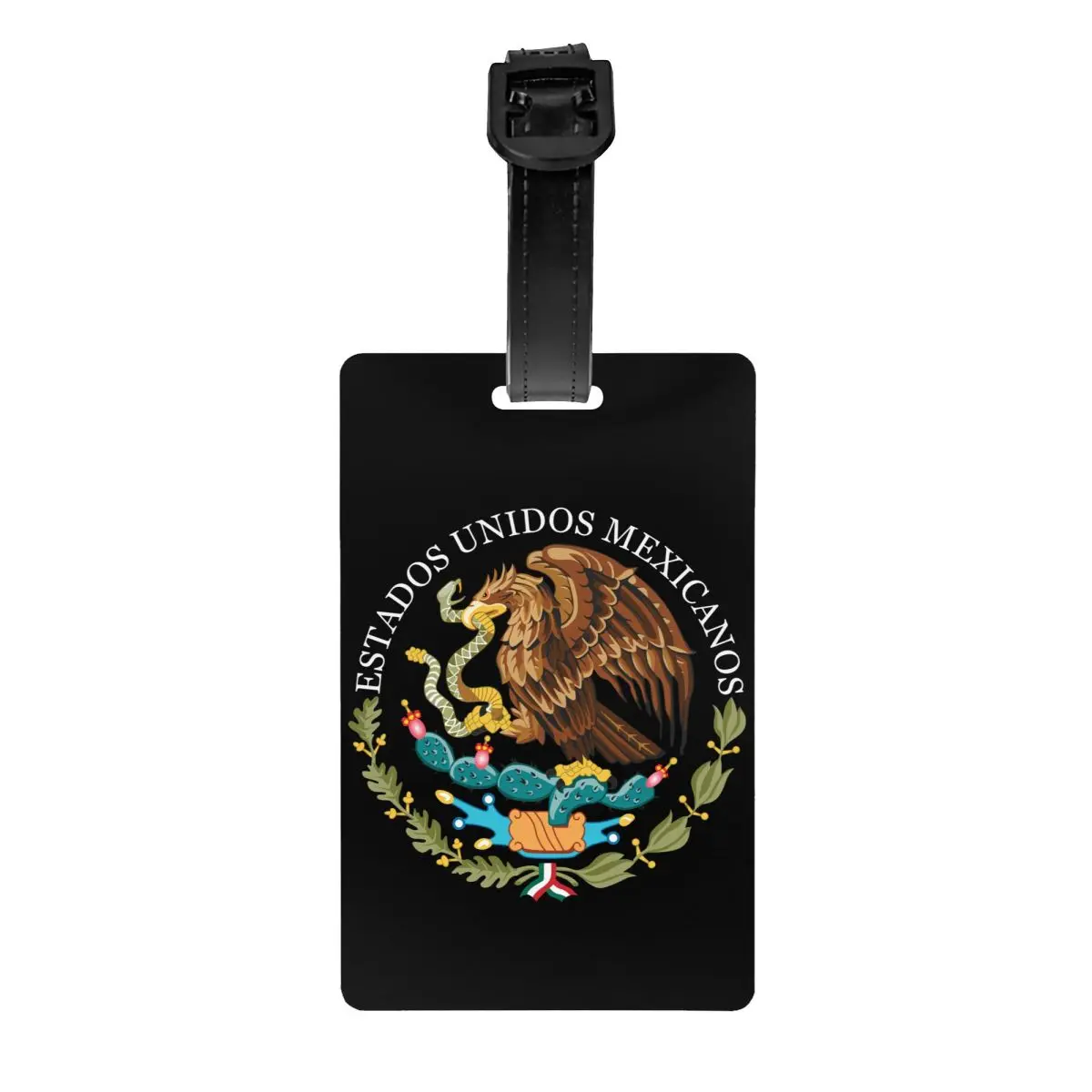 Custom Coat Of Arms Of Mexico Luggage Tag Privacy Protection Mexican Flag Seal Baggage Tags Travel Bag Labels Suitcase