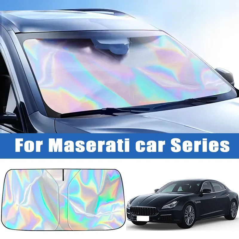 

Ar Windshield Sunshade Cover for Maserati Ghibli Levante Quattroporte MC20 GranTurismo Front Window Sun Shade UV Protection