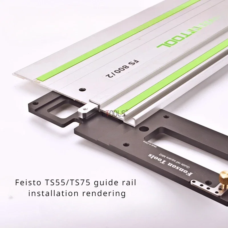 Woodworking Electric Circular Saw Rail Right Angle Positioning Plate Slide Rail 90 Degree Matching with Festool and Makita Rails