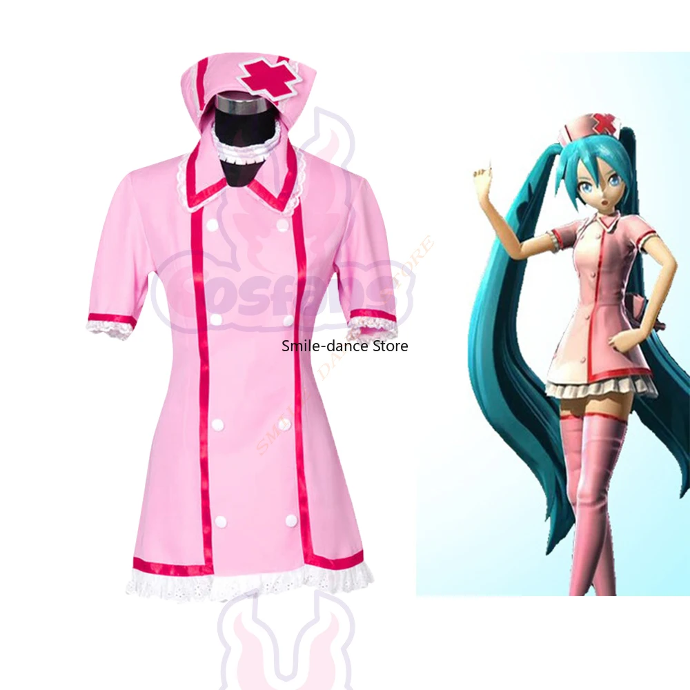 robe-d'infirmiere-rose-cosplay-anime-vocaloid-miku-uniforme-pour-femmes-avec-chapeau-uniforme-d'infirmiere-mignon-costumes-de-fete-d'halloween