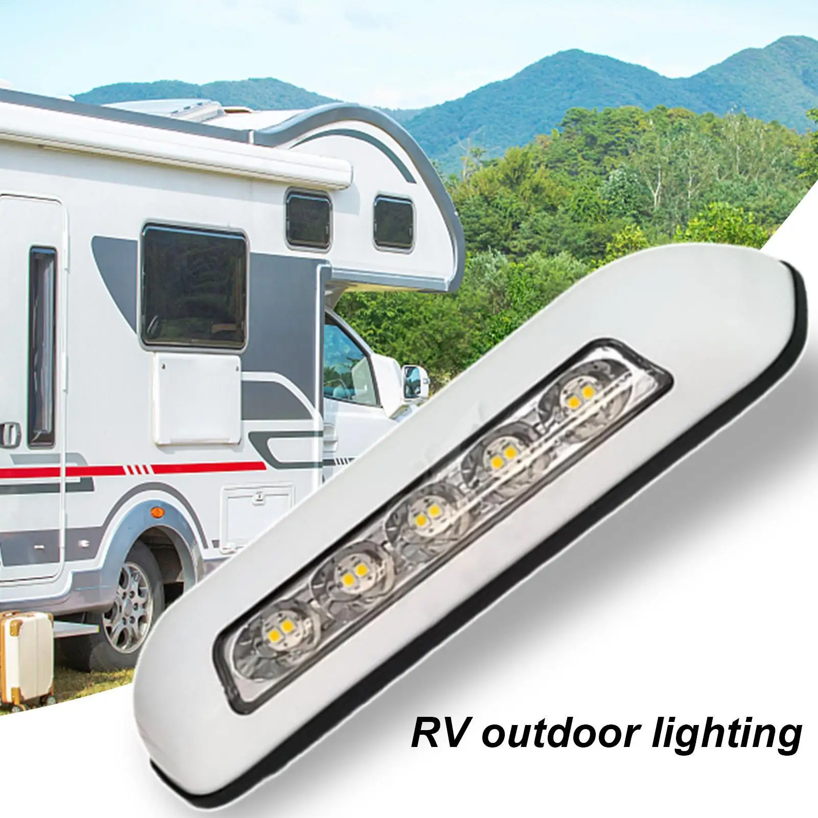 Bright Waterproof RV Awning Light Exterior Step & Patio LED Lamp Replacement Utility Light For Camping Traveling Outdoor Living