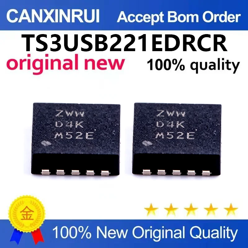（5pcs-100pcs)Newly imported TS3USB221EDRCR silk screen ZVM multiplexer switch IC package VSON10