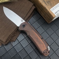 New BM 15031-2 Hunt North Fork Folding Knife S30V Blade Stabilized Wood Handle Outdoor Survival Camping Hunting EDC Hiking Tools