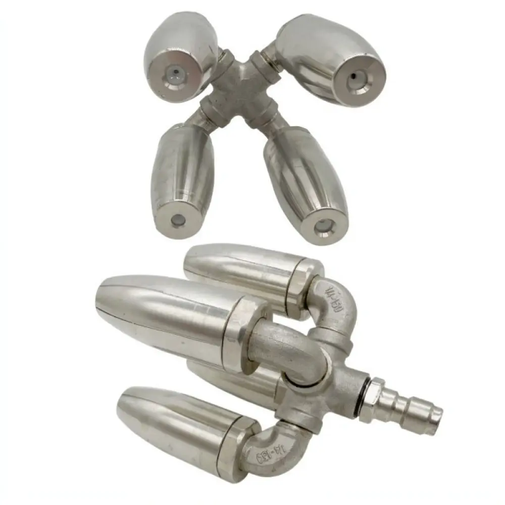 360 Degree Rotating Turbo Nozzle High Pressure Washer Accessory Stainless Steel Multi Head Spray Tip For Car Washing
