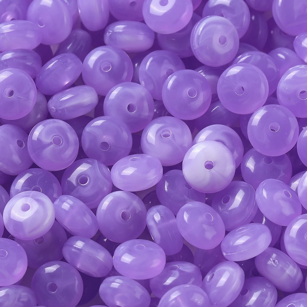 50 stuks gekleurde acryl twee kleuren kralen platte ronde spacer kralen voor doe-het-zelf oorbellen kettingen armbanden sieraden maken bevindingen