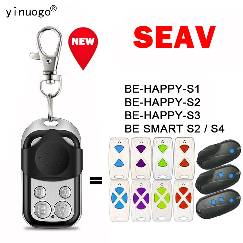 SEAV BE-HAPPY-S1 HAPPY-S2 HAPPY-S3 SMART S2 S4 Пульт дистанционного управления для гаражных ворот 433,92 МГц с фиксированным кодом беспроводной передатчик