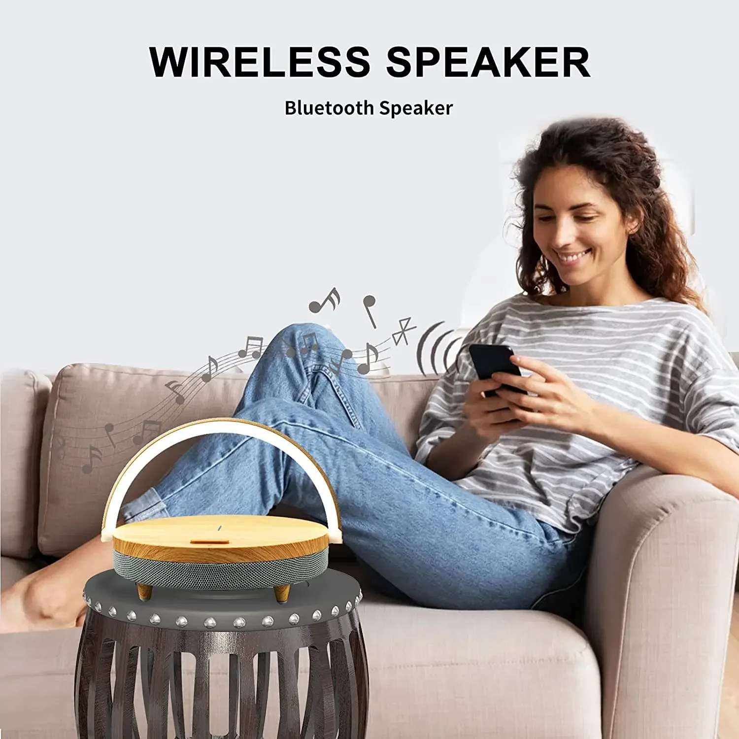 COSLUR S21Pro Bluetooth Speaker 1800Mah Battery Supports 15W Wireless Charging Adjustable Night Light Phone Holder Dropshipping