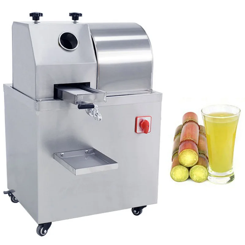 &For 300KG/H Stainless Steel Sugarcane Juicer, 220V, Separate Cabinet, Three-Shaft Solid Roller Pressing